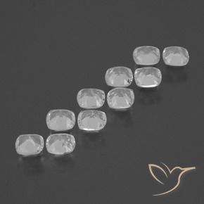 Pedras preciosas de Topázio Branco natural de 4.41 ct, Almofada, VS