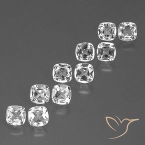 Pedras preciosas de Topázio Branco claro natural de 4.63 ct, Almofada, VS