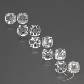 Pedras preciosas de Topázio Branco claro natural de 4.48 ct, Almofada, VS
