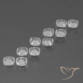 Pedras preciosas de Topázio Branco claro natural de 4.48 ct, Almofada, VS
