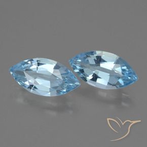 Pedras preciosas de Topázio Céu azul natural de 4.12 ct, Marquesa, VS