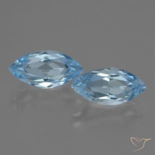4.63ctw Natural Céu azul Topázio, Marquesa, VVS-VS