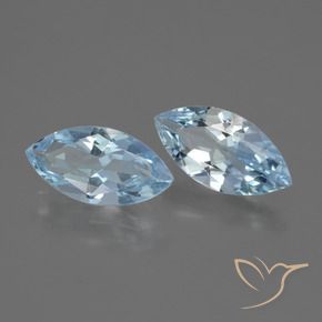 Pedras preciosas de Topázio Céu azul natural de 3.88 ct, Marquesa, VVS-VS