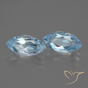 Pedras preciosas de Topázio Céu azul natural de 4.78 ct, Marquesa, VVS-VS