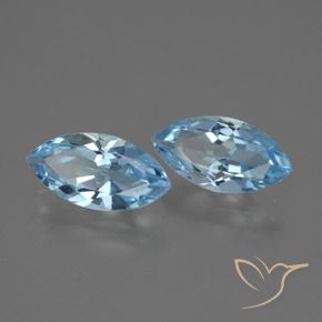 Pedras preciosas de Topázio Céu azul natural de 4.15 ct, Marquesa, VVS-VS