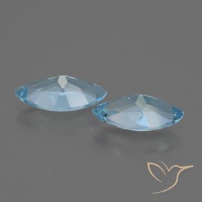 Pedras preciosas de Topázio Céu azul natural de 4.15 ct, Marquesa, VVS-VS