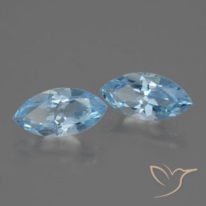 Pedras preciosas de Topázio Azul Suíço natural de 4.37 ct, Marquesa, VVS-VS