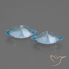 Pedras preciosas de Topázio Azul Suíço natural de 4.37 ct, Marquesa, VVS-VS