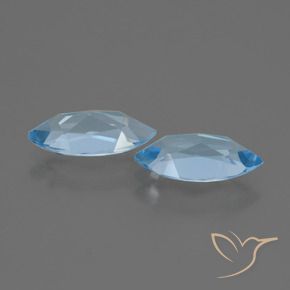 Pedras preciosas de Topázio Céu azul natural de 3.86 ct, Marquesa, VVS-VS