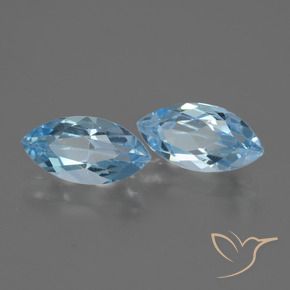 Pedras preciosas de Topázio Céu azul natural de 4.73 ct, Marquesa, VVS-VS