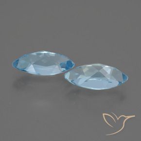 Pedras preciosas de Topázio Céu azul natural de 4.73 ct, Marquesa, VVS-VS