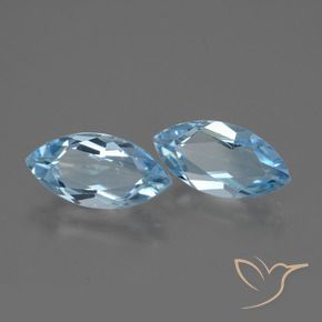 Pedras preciosas de Topázio Céu azul natural de 4.36 ct, Marquesa, VVS-VS