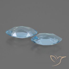 Pedras preciosas de Topázio Céu azul natural de 4.36 ct, Marquesa, VVS-VS