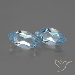 Pedras preciosas de Topázio Azul Suíço natural de 4.36 ct, Marquesa, VVS-VS