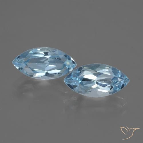 5.15ctw Natural Céu azul Topázio, Marquesa, VVS-VS
