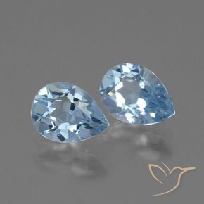 Pedras preciosas de Topázio Céu azul natural de 1.65 ct, Formato de pêra, VVS-VS