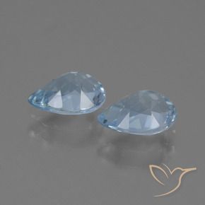 Pedras preciosas de Topázio Céu azul natural de 1.65 ct, Formato de pêra, VVS-VS