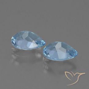 Pedras preciosas de Topázio Céu azul natural de 1.67 ct, Formato de pêra, VVS-VS