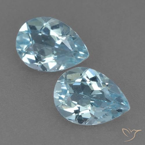 1.79ctw Natural Céu azul Topázio, Formato de pêra, VVS-VS