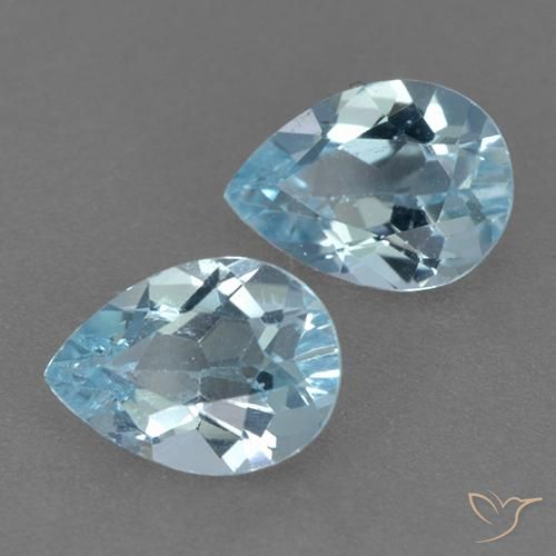 Pedras preciosas de Topázio Céu azul natural de 1.79 ct, Formato de pêra, VVS-VS