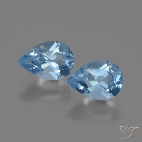 1.68ctw Natural Céu azul Topázio, Formato de pêra, VVS-VS