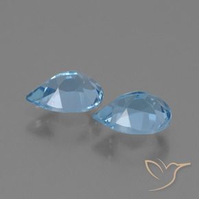 Pedras preciosas de Topázio Céu azul natural de 1.68 ct, Formato de pêra, VVS-VS