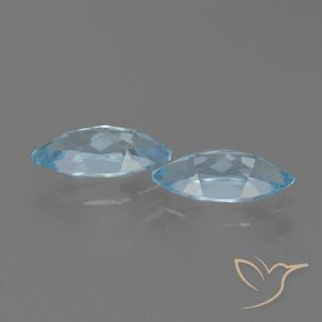 Pedras preciosas de Topázio Céu azul natural de 4.38 ct, Marquesa, VVS-VS