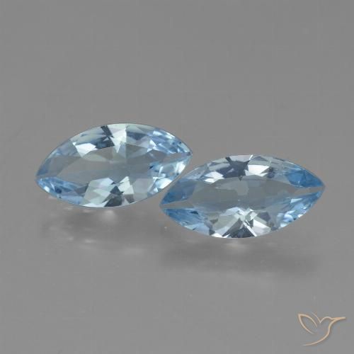 3.60ctw Natural Céu azul Topázio, Marquesa, VVS