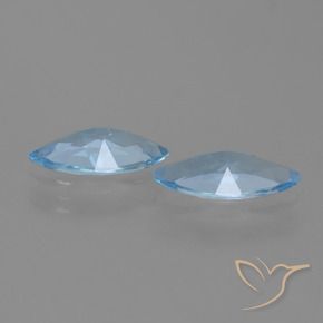 Pedras preciosas de Topázio Céu azul natural de 3.60 ct, Marquesa, VVS