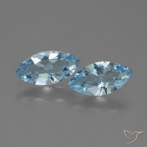 3.53ctw Natural Céu azul Topázio, Marquesa, VVS-VS
