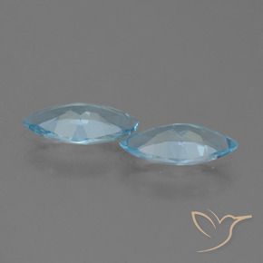 Pedras preciosas de Topázio Céu azul natural de 3.53 ct, Marquesa, VVS-VS