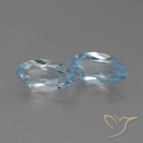 Pedras preciosas de Topázio Céu azul natural de 4.45 ct, Marquesa, VVS-VS