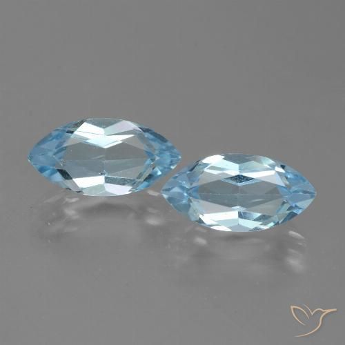 4.86ctw Natural Céu azul Topázio, Marquesa, VVS