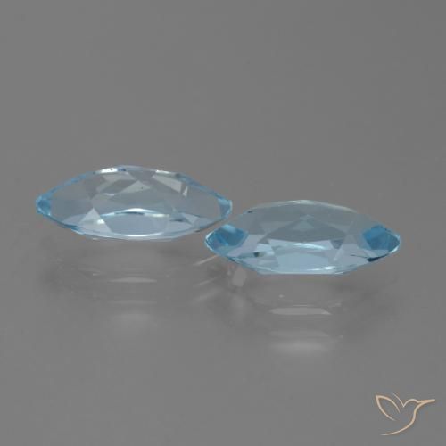 Pedras preciosas de Topázio Céu azul natural de 4.69 ct, Marquesa, VVS-VS