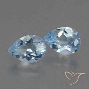 Pedras preciosas de Topázio Céu azul natural de 1.65 ct, Formato de pêra, VVS-VS