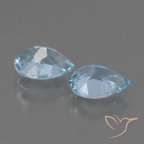 Pedras preciosas de Topázio Céu azul natural de 1.65 ct, Formato de pêra, VVS-VS