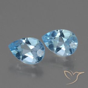 Pedras preciosas de Topázio Céu azul natural de 1.65 ct, Formato de pêra, VVS-VS