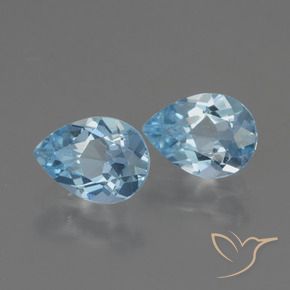 Pedras preciosas de Topázio Céu azul natural de 1.72 ct, Formato de pêra, VVS-VS