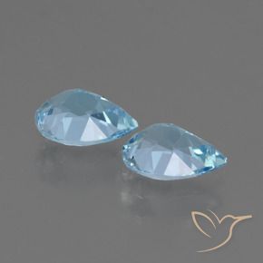 Pedras preciosas de Topázio Céu azul natural de 1.72 ct, Formato de pêra, VVS-VS