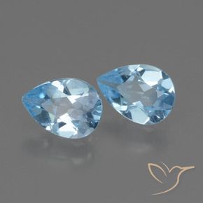 Pedras preciosas de Topázio Céu azul natural de 1.56 ct, Formato de pêra, VVS-VS