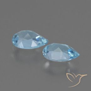 Pedras preciosas de Topázio Céu azul natural de 1.56 ct, Formato de pêra, VVS-VS