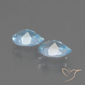 Pedras preciosas de Topázio Céu azul natural de 1.58 ct, Formato de pêra, VVS-VS