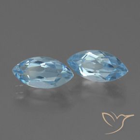 Pedras preciosas de Topázio Céu azul natural de 4.94 ct, Marquesa, VVS-VS