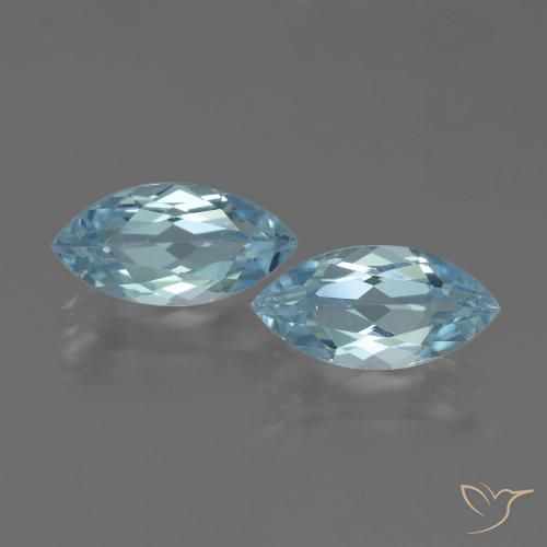 4.68ctw Natural Céu azul Topázio, Marquesa, VVS