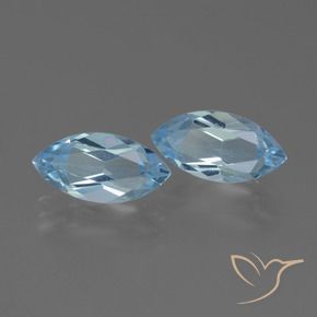 Pedras preciosas de Topázio Céu azul natural de 4.56 ct, Marquesa, VVS
