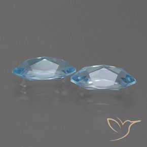 Pedras preciosas de Topázio Céu azul natural de 4.56 ct, Marquesa, VVS