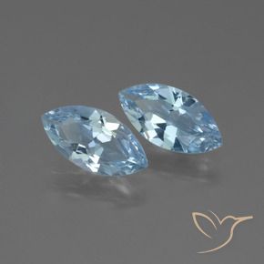 Pedras preciosas de Topázio Céu azul natural de 3.76 ct, Marquesa, VVS-VS