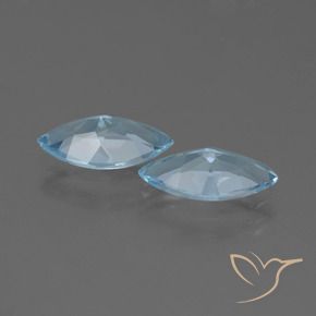 Pedras preciosas de Topázio Céu azul natural de 3.76 ct, Marquesa, VVS-VS