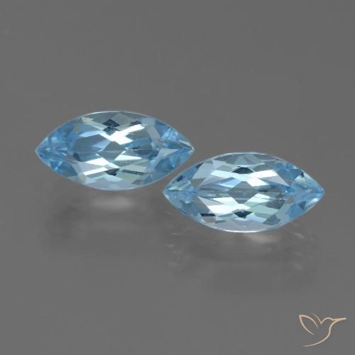 4.99ctw Natural Azul Suíço Topázio, Marquesa, VVS