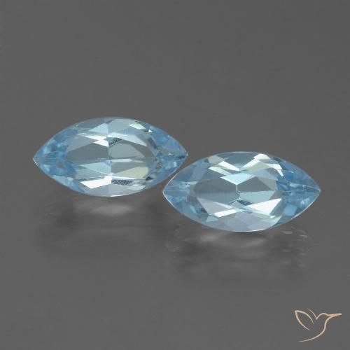 4.99ctw Natural Céu azul Topázio, Marquesa, VVS-VS